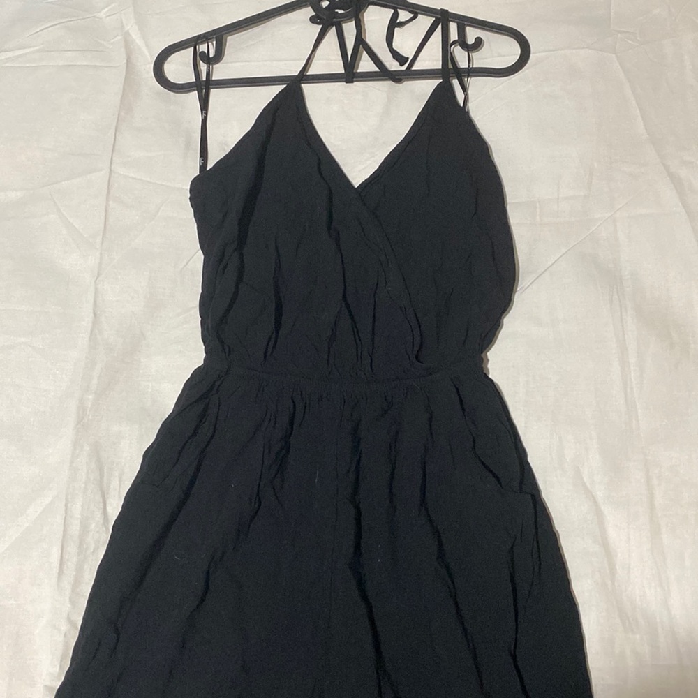 Black halter jumper suit